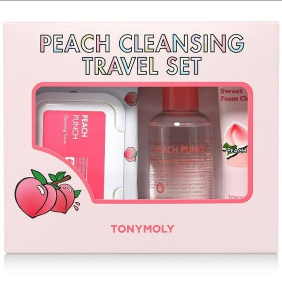 [NEW] TONY MOLY PEACH PUNCH CLEANSING TRAVEL SET Tonymoly Water/Tissue/Cleanser - Picture 3 of 3